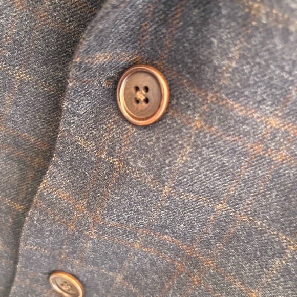 Vintage Brooks Brothers plaid Loro Piana fabric New Zealand merino wool  blazer - Picture 3 of 10